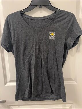 The Salty Dog Cafe Women's Charcoal V-Neck Tee